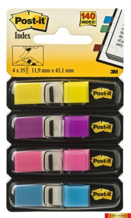 Zakładki indeksujące POST-IT 12x43mm neonowe 683-4AB 4x35szt 3M Post-It 3M