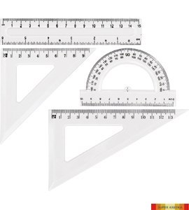 Zestaw geometryczny GR-031T, przezroczysty GRAND 130-1640 Grand