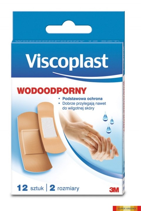 Zestaw plastrów VISCOPLAST, wodoodporne, 12szt. UU001624731 Viscoplast 3M