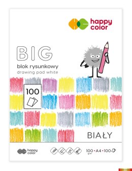 Blok rysunkowy biały BIG, A4, 100g, 100 ark, Happy Color HA 3710 2030-0B100 Happy Color