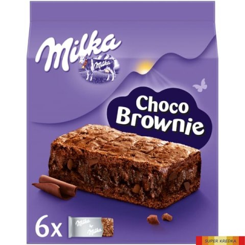 Ciastka MILKA CHOCO BROWNIE z czekoladą i kawałkami czekolady mlecznej 6 szt, 150g Noname