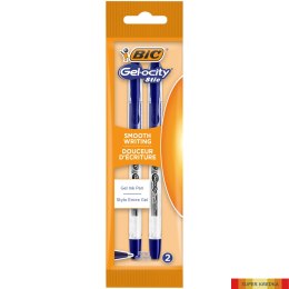 Długopis żelowy BIC Gel-ocity Stic 0.5mm niebieski, blister 2szt, 989707 Bic