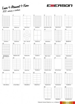 Etykiety A4 48,5x25,4mm białe 040 EMERSON Emerson