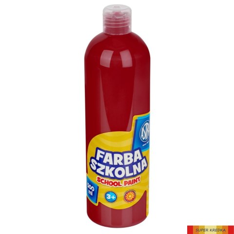 Farba szkolna Astra 500 ml - czerwona ciemna, 301217005 Astra