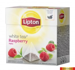 Herbata LIPTON PIRAMID malina (20 saszetek) biała Lipton