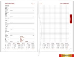 Kalendarz Vivella A5 tygodniowy z notesem p. biały Nr kat. 216 A5TNB czarny 2024 WOKÓŁ NAS Wokół Nas