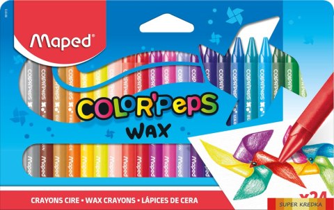 Kredki COLORPEPS świecowe 24 kolorów 861013 MAPED Maped