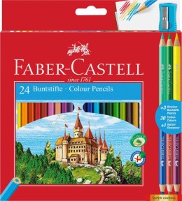 Kredki ZAMEK 24 kol+ 3 krdki DW FC110324 Faber-Castell