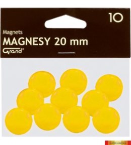 Magnes 20mm GRAND, żółty, 10 szt 130-1691 Grand