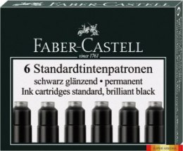 Naboje krótkie FC185507(6)czarne FABER CASTEL Faber-Castell