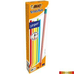 Ołówek z gumką BIC Evolution Stripes 646 HB , 8960342 Bic