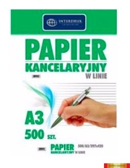 Papier kancelaryjny A3 linia (500) INTERDRUK Interdruk