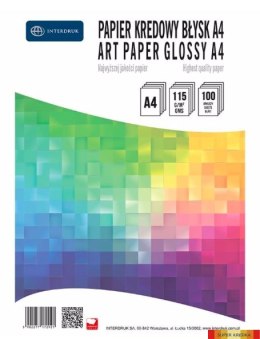 Papier kredowy A4 100ark błysk 115g INTERDRUK Interdruk