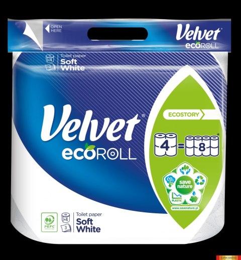 Papier toaletowy Velvet Ecoroll 4 rolki Velvet