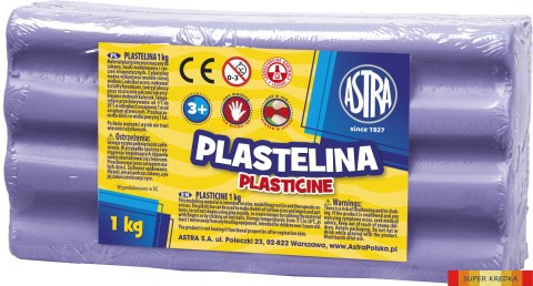 Plastelina Astra 1 kg fioletowa jasna, 303111011 Astra