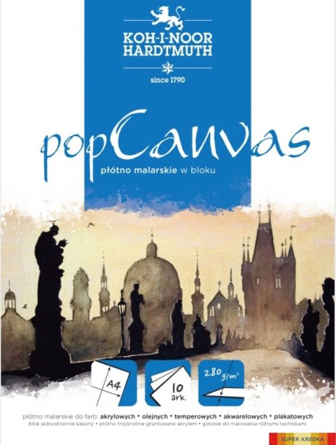 Płótno malarskie w bloku A3 POP CANVAS PAD 280g 10kart.KOH I NOOR Koh-i-noor