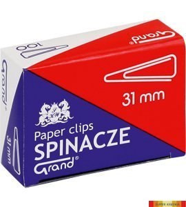 Spinacz T-31 mm GRAND trójkątny 10op x 100sztuk 110-1387 Grand