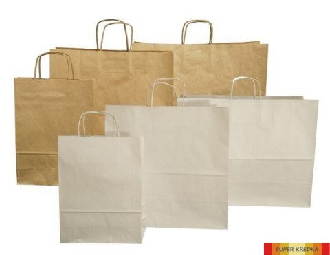 Torba papierowa ECOBAG 240x100x360mm brązowa E2001300 ekologiczna NC Koperty