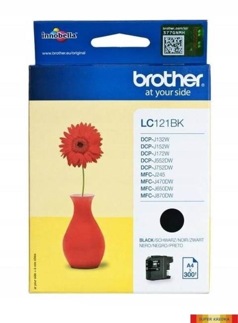 Tusz Brother (LC121BK) czarny 300str Brother