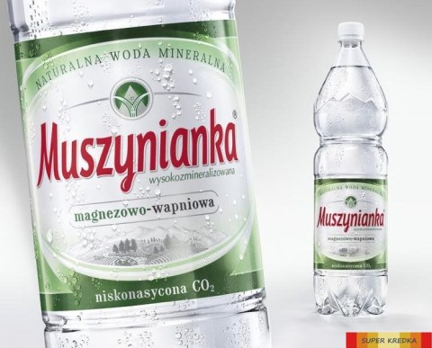 Woda MUSZYNIANKA 1.5L niskogazowana zielona zgrzewka 6 szt. Muszynianka