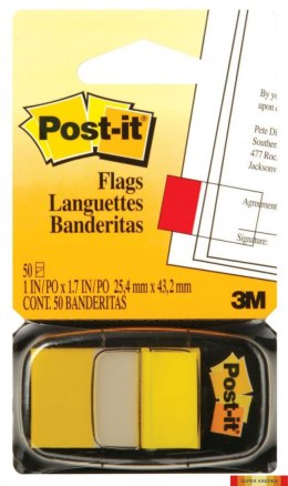 Zakładki indeksujące POST-IT 25x43mm żółte 680-5 50sztuk 3M-UU008015081 Post-It 3M