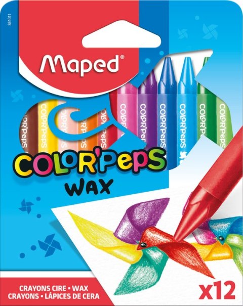 Kredki COLORPEPS świecowe 12 kolorów 861011 MAPED Maped