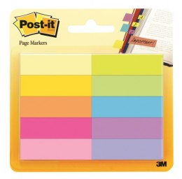 Zakładki indeksujące POST-IT_ (670-10AB), papier, 12,7x44,4mm, 10x50 kart., mix kolorów, 3M-UU011061478 Post-It 3M