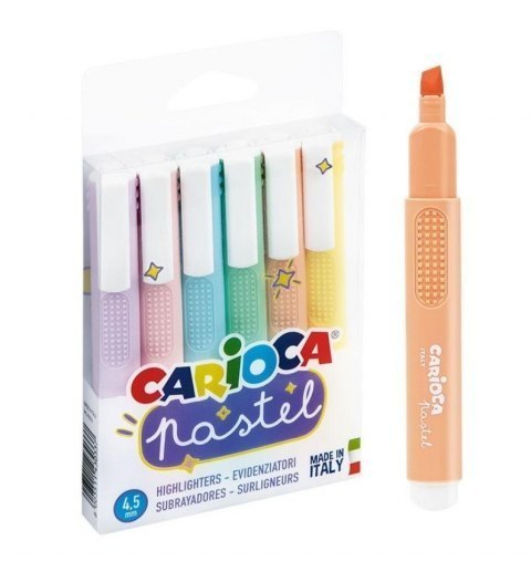 Zakreślacz pastelowy CARIOCA 6 kolorów 160-2224 Carioca