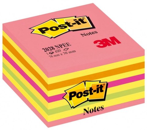 Bloczek 3M POST-IT 2028-NP 76x76mm różowy 450k FT510093204 Post-It 3M