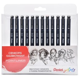 CIENKOPIS KALIBROWANY POINTLINER mix 12 szt. S20P-ST12PL Pentel Pentel