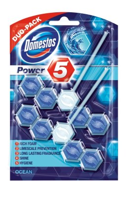 DOMESTOS Zawieszka do toalety POWER5 DUO OCEAN 5x2x55g *23984 Domestos