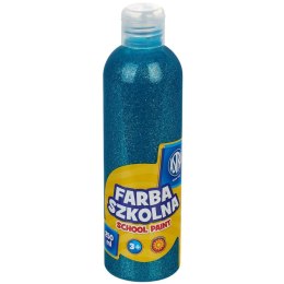 Farba szkolna Astra 250 ml - brokatowa turkusowa, 301217040 Astra