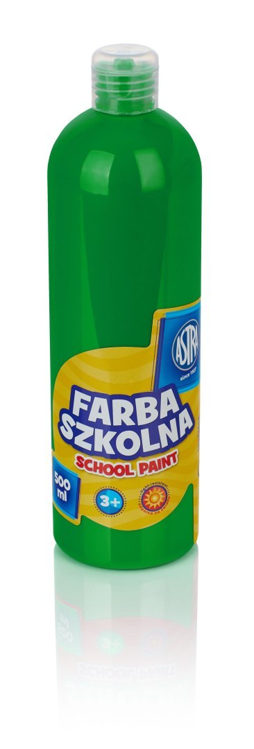 Farba szkolna Astra 500 ml - zielona jasna, 83410902 Astra