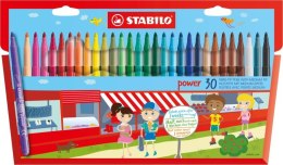 Flamastry STABILO POWER 30 kolorów pud. z zawieszką 280/30-01 Stabilo