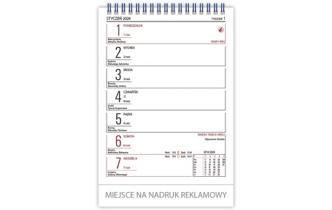 Kalendarz biurowy MERKURY 2024 (H5) TELEGRAPH Telegraph