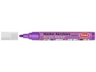 Marker akrylowy, fibrowa końcówka okrągła 2-5mm, fioletowy TO-402 Toma Toma