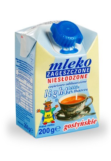 Mleko GOSTYŃ 4% zagęszczone niesłodzone LIGHT 200g GOSTYŃ