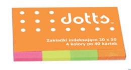 Zakładka indeksująca DOTTS 20x50 4x40kartek neonowa (NSP20/50/N/D) Dotts