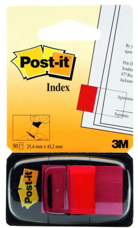 Zakładki indeksujące POST-IT 25x43mm czerwone 680-1 50sztuk 3M Post-It 3M