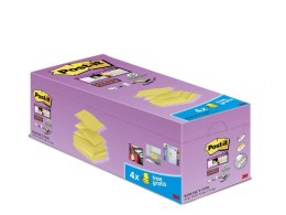 Bloczek samoprzylepny POST-IT_ Super sticky Z-Notes (R330-SSCY-VP20), 76x76mm, 16x90 kart., zółty, 4 bloczki gratis Post-It 3M