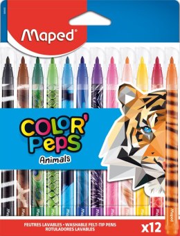 Flamastry COLORPEPS ANIMALS 12 szt. Maped 845403 Maped