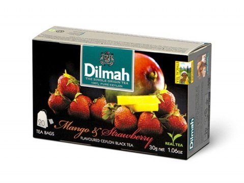 Herbata DILMAH MANGO z TRUSKAWKĄ (20 saszetek) czarna Dilmah