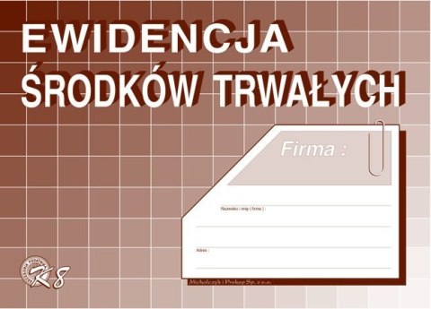 K-08 Ewidencja środków trwałych A5 MICHALCZYK&PROKOP Michalczyk i Prokop