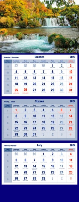 Kalendarz trójdzielny 2024 Wodospad Michalczyk i Prokop T-105T-06 Michalczyk i Prokop