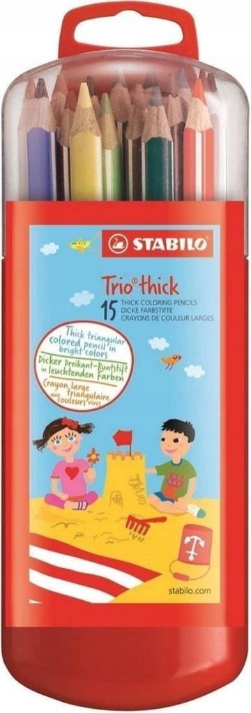 Kredki STABILO TRIO GRUBE ZEBRUI 15kol. 203/11-15 Stabilo