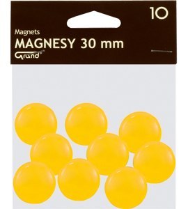 Magnes 30mm GRAND, żółty, 10 szt 130-1698 Grand