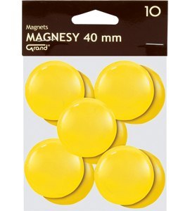 Magnes 40mm GRAND, żółty, 10 szt 130-1704 Grand