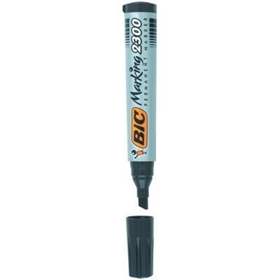 Marker permanentny BIC 2300 Ecolutions czerwony ścięta końcówka, 8209243 Bic