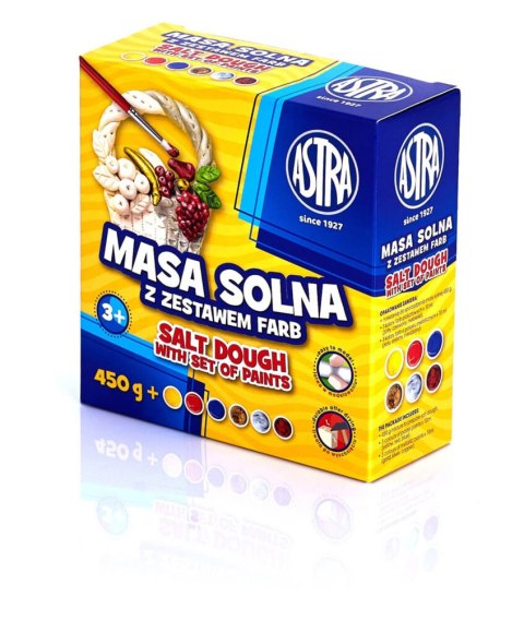 Masa solna Astra 450g + 6 kolorów farb do malowania, 324109001 Astra