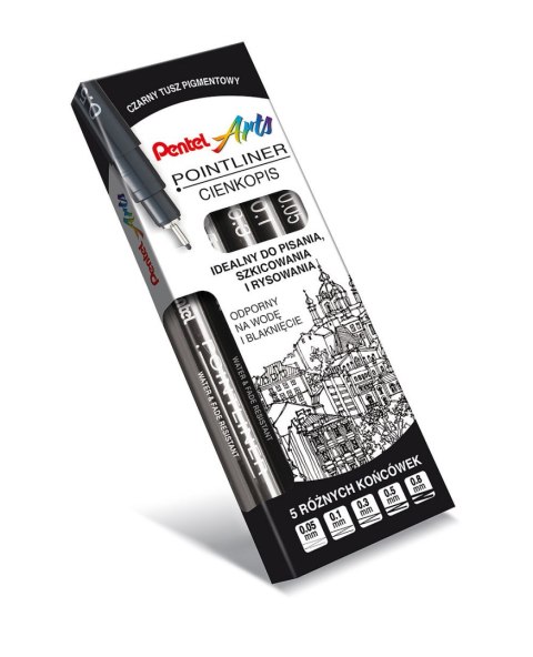 Cienkopis kalibrowany POINTLINER czarny S20P-1A PENTEL Pentel